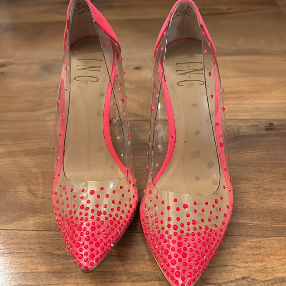 Sparkly INC CLEAR PUMPS